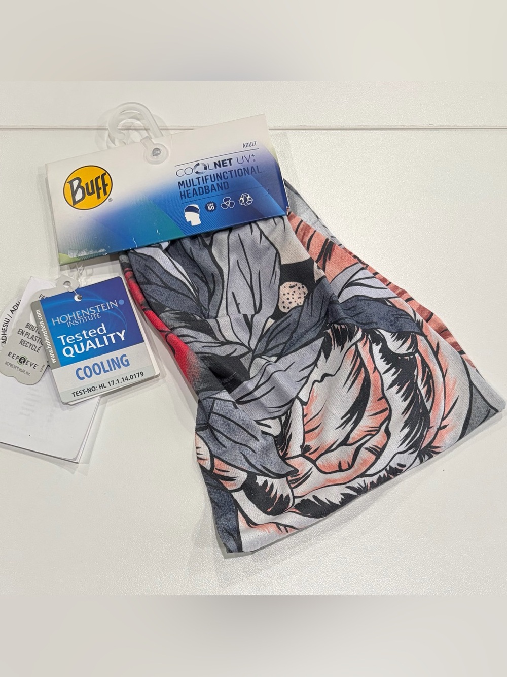 Buff CoolNet UV Multi Headband Chimera Grey Pattern NWT Adult Performance